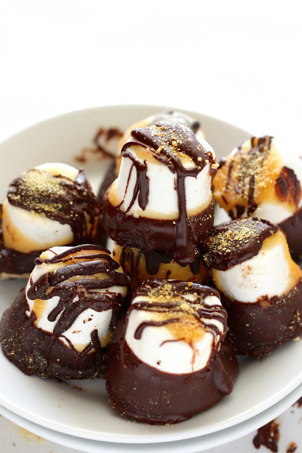 Dark Chocolate Salted Caramel Dipped Marshmallows - Baker by Nature