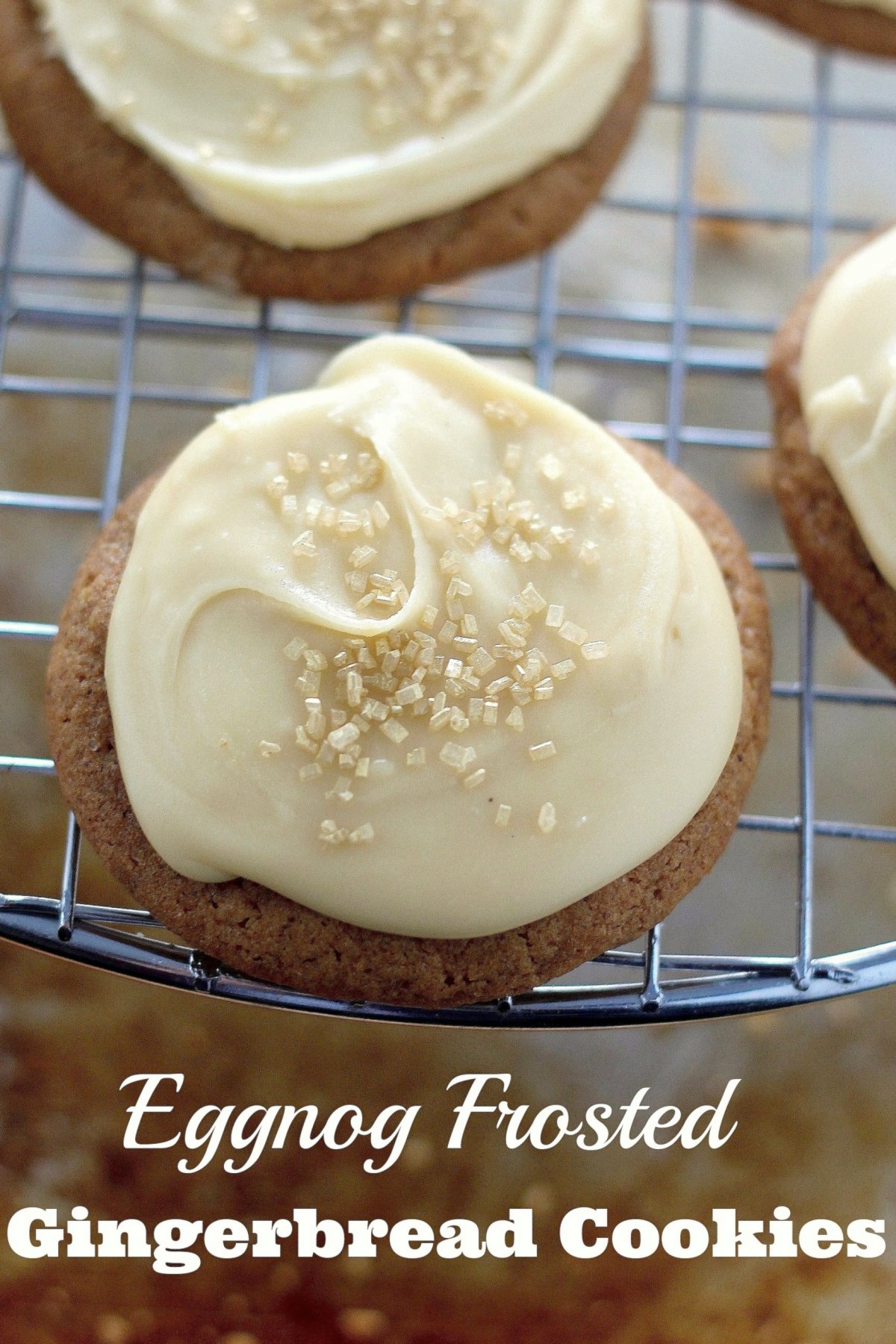 Eggnog Frosted Gingerbread Cookies