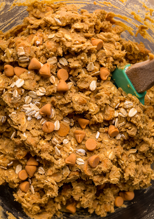 These delightfully soft and chewy oatmeal scotchies are exploding with oats and butterscotch chips! A touch of orange zest and a drizzle of molasses take this from a good recipe to a great recipe! No chilling required, so preheat your oven to 350 degrees and jump to the recipe!