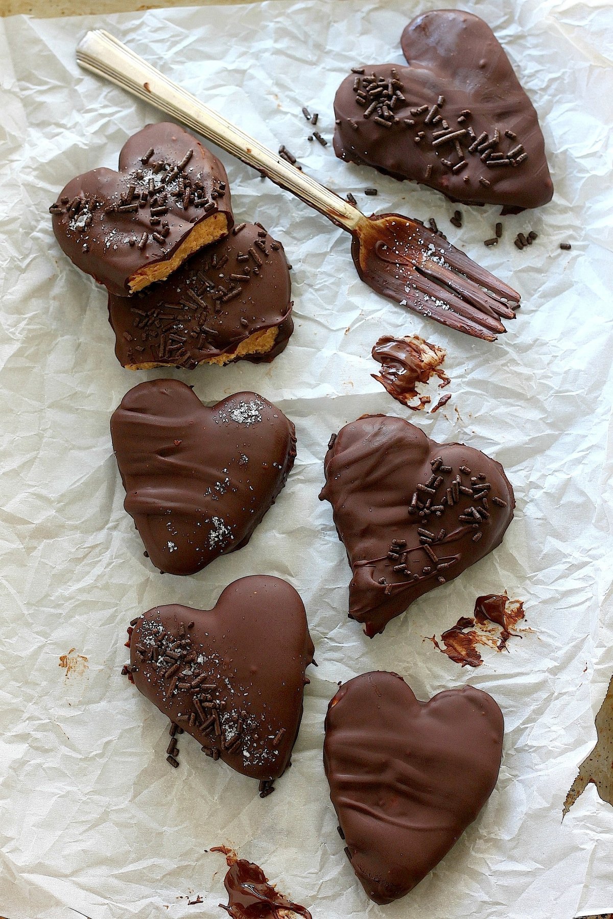 Chocolate Covered Peanut Butter Hearts Baker by Nature