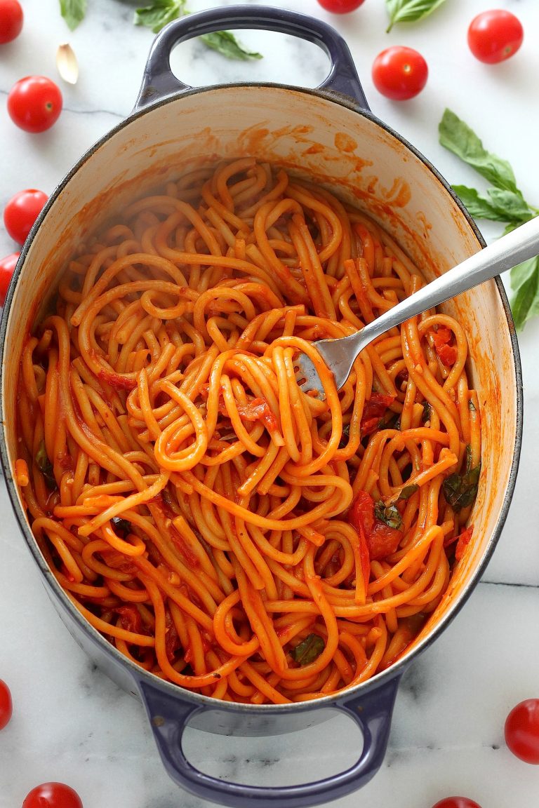 One Pan Tomato Basil Pasta Baker By Nature