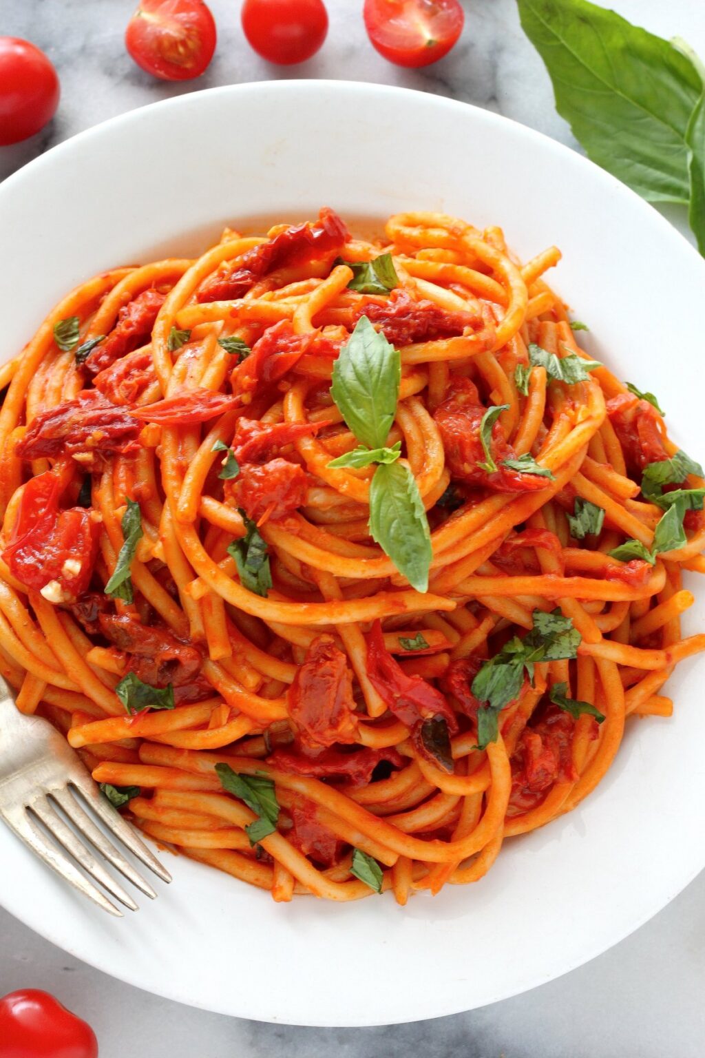 One Pan Tomato Basil Pasta - Baker by Nature