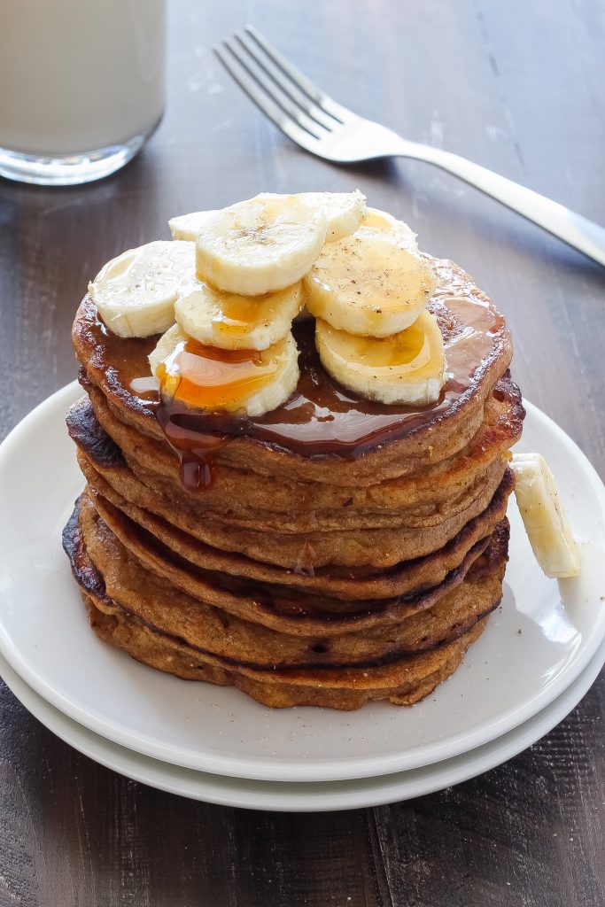 Healthy Greek Yogurt and Honey Banana Bread Pancakes