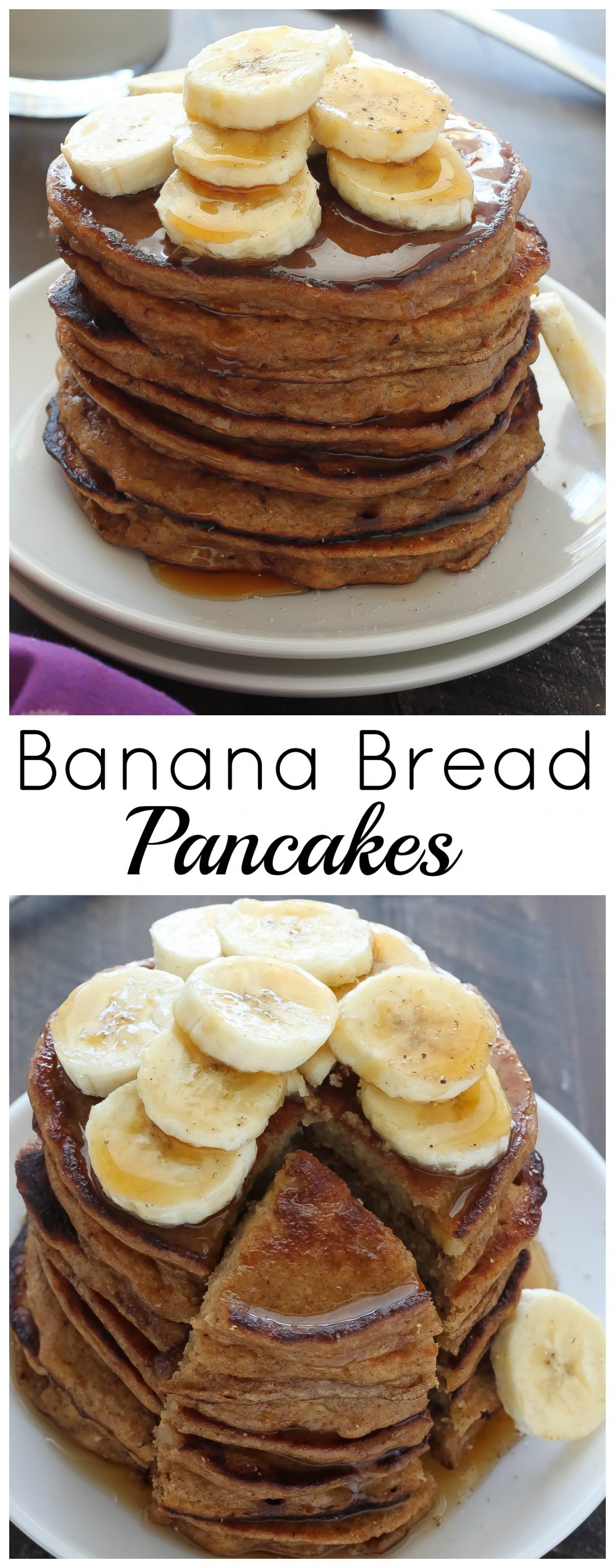 Healthy Greek Yogurt and Honey Banana Bread Pancakes Baker by Nature