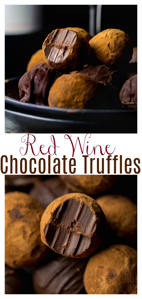 You'll love this fun and easy recipe for Red Wine Chocolate Truffles! Because is there anything better than red wine and chocolate?! These Truffles make a great homemade holiday gift!