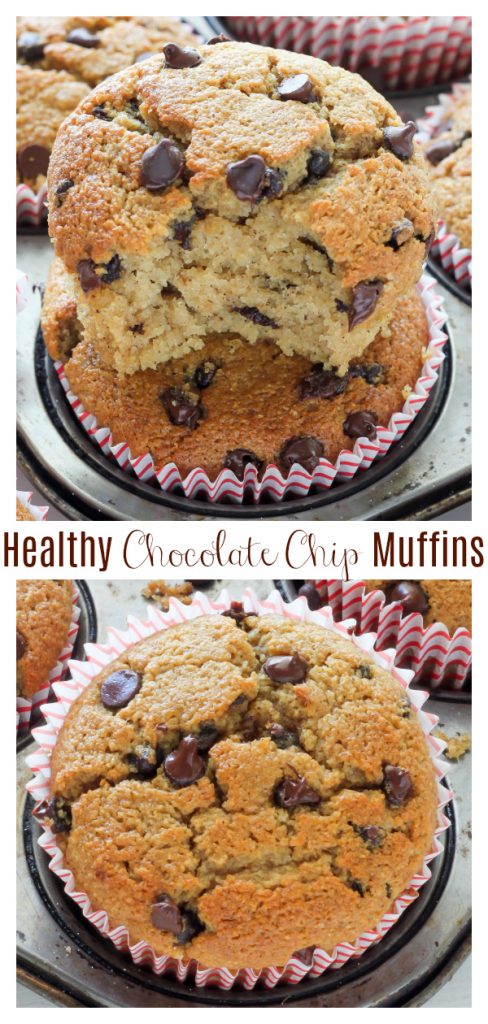 These incredibly delicious chocolate chip muffins bake up soft and fluffy – and with no butter, sugar, or gluten in the recipe – they’re healthy enough as an everyday snack. They taste even better than the muffins you’d grab at the bakery!