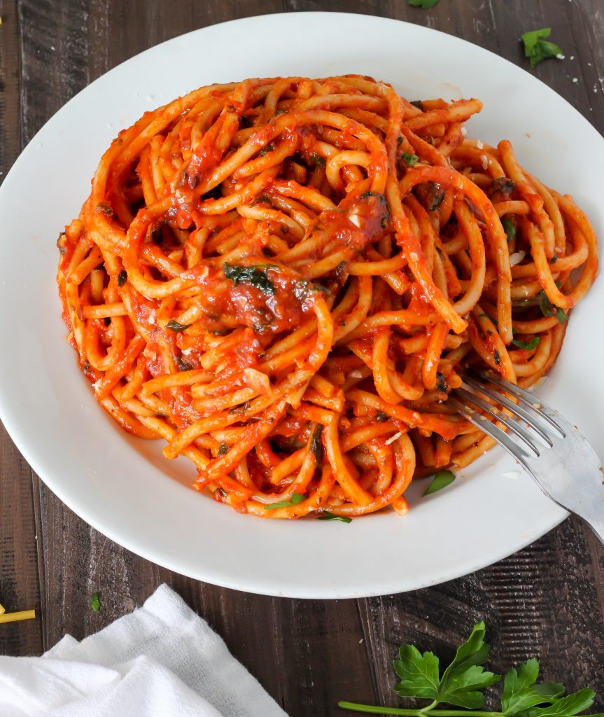 Sunday Suppers: One-Pan Bucatini Fra Diavolo