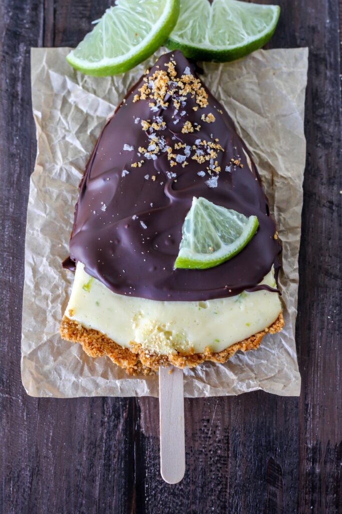 Frozen Key Lime Pie on a Stick