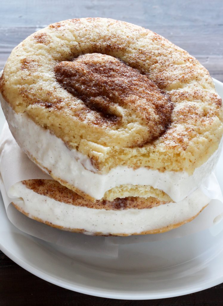 Cinnamon Roll Ice Cream Sandwiches