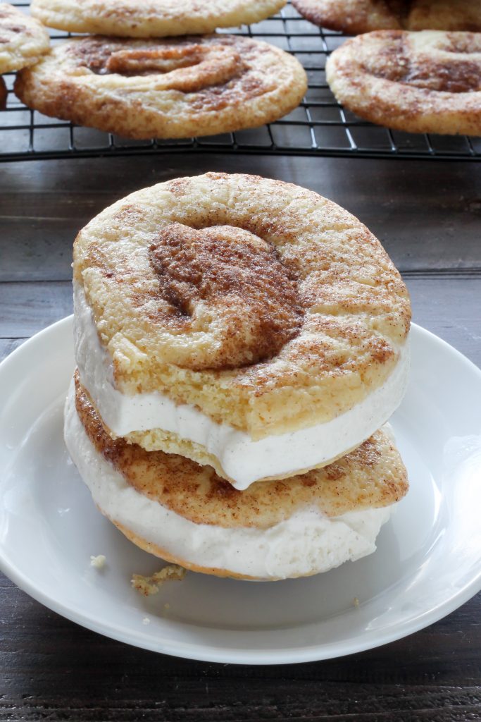 Cinnamon Roll Ice Cream Sandwiches