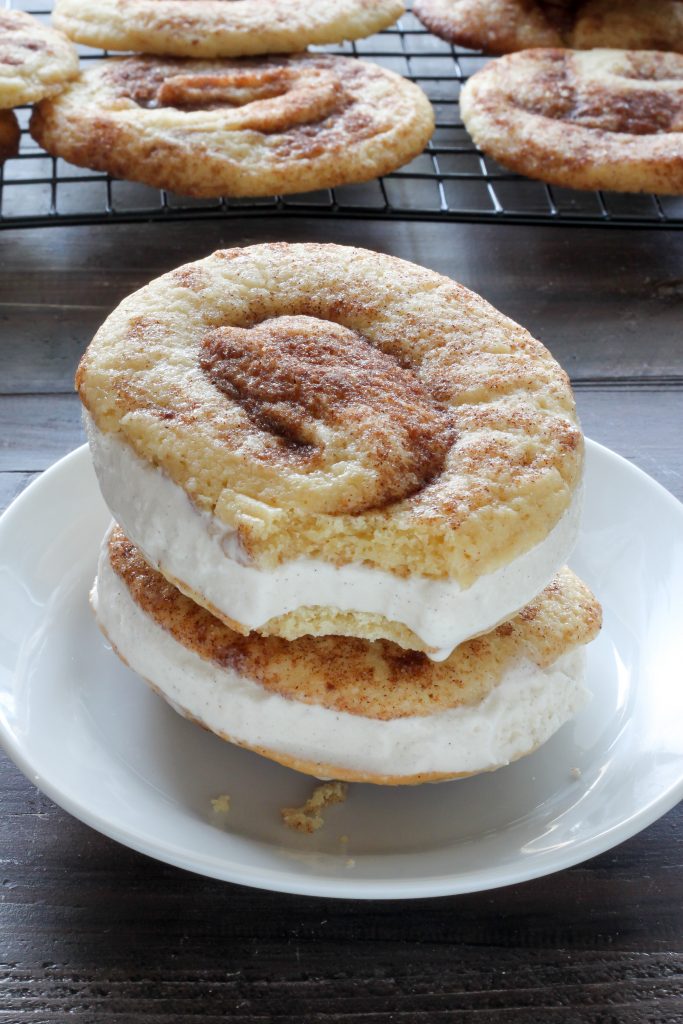 Cinnamon Roll Ice Cream Sandwiches