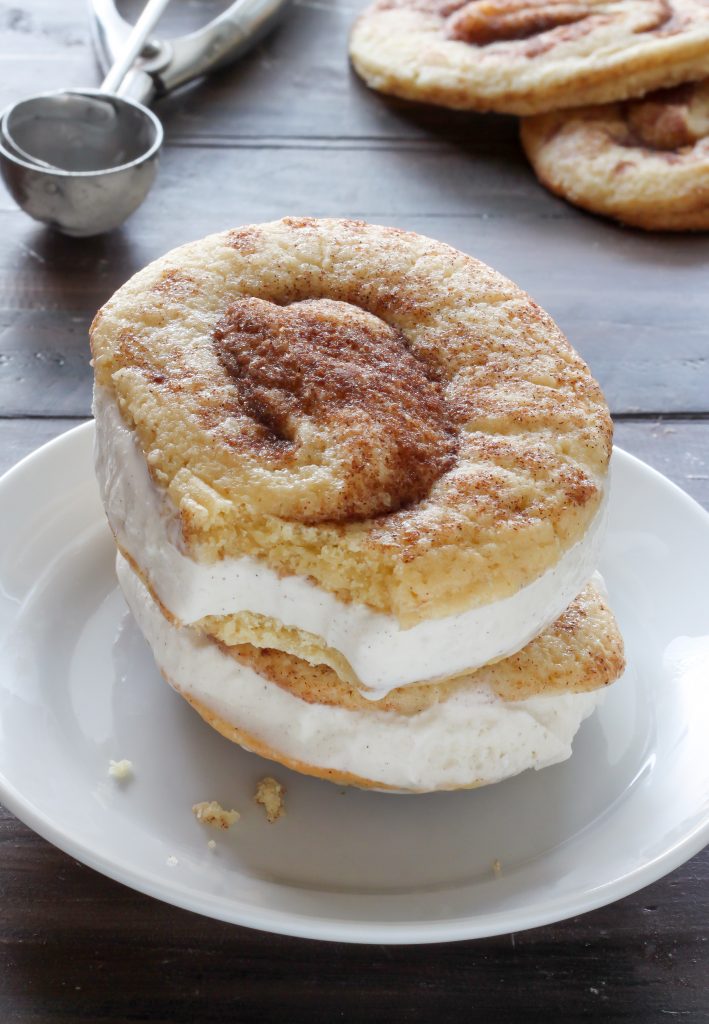 Cinnamon Roll Ice Cream Sandwiches