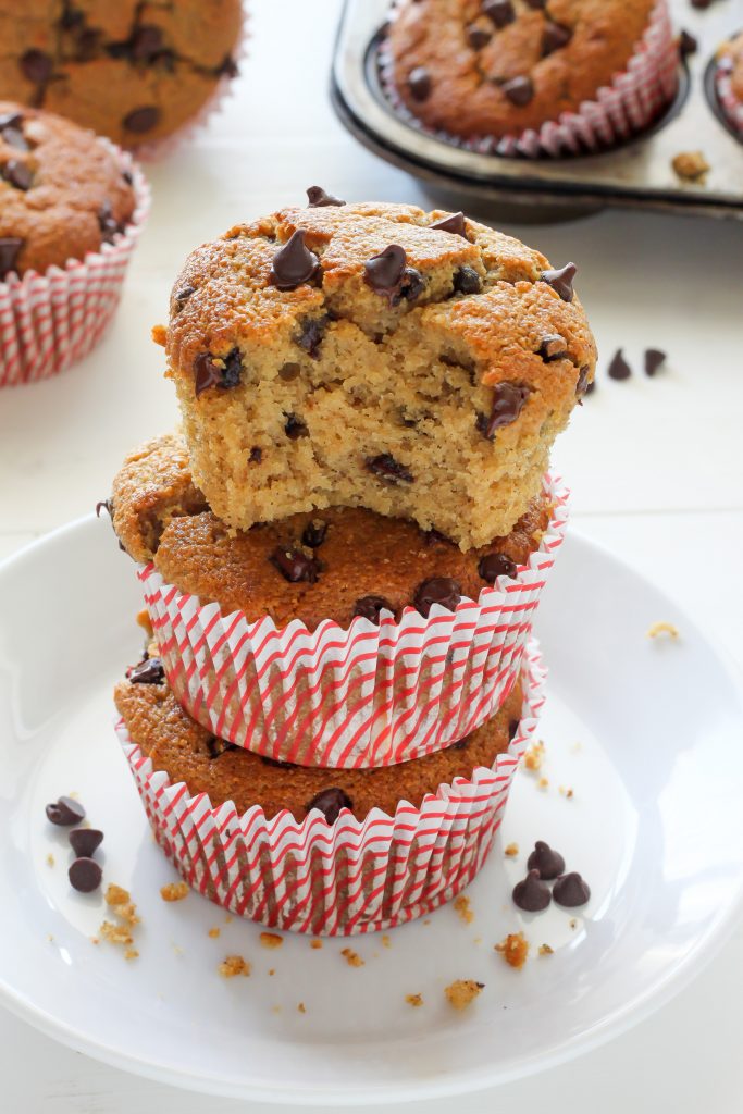 Healthy Bakery Style Chocolate Chip Muffins