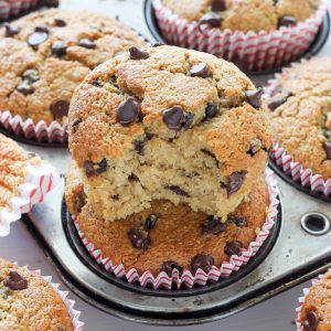 Healthy Bakery Style Chocolate Chip Muffins