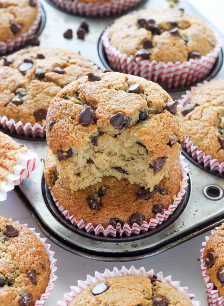 Healthy Bakery Style Chocolate Chip Muffins