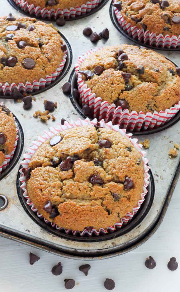 Healthy Bakery Style Chocolate Chip Muffins