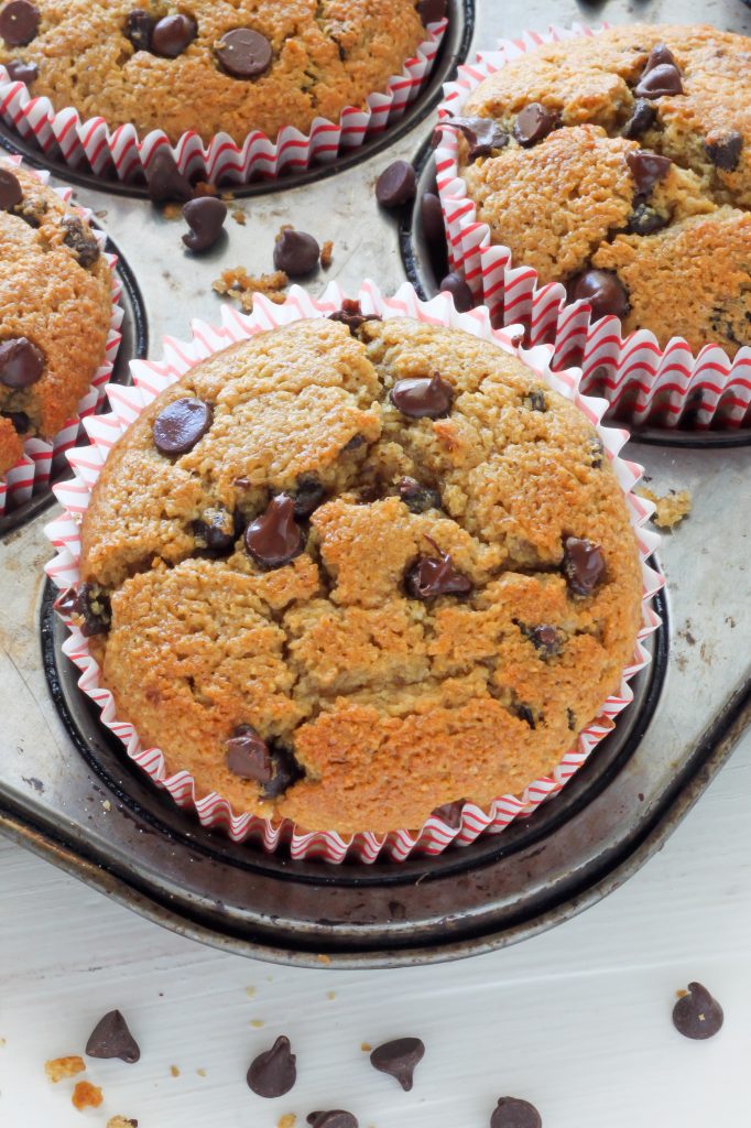 Healthy Bakery Style Chocolate Chip Muffins