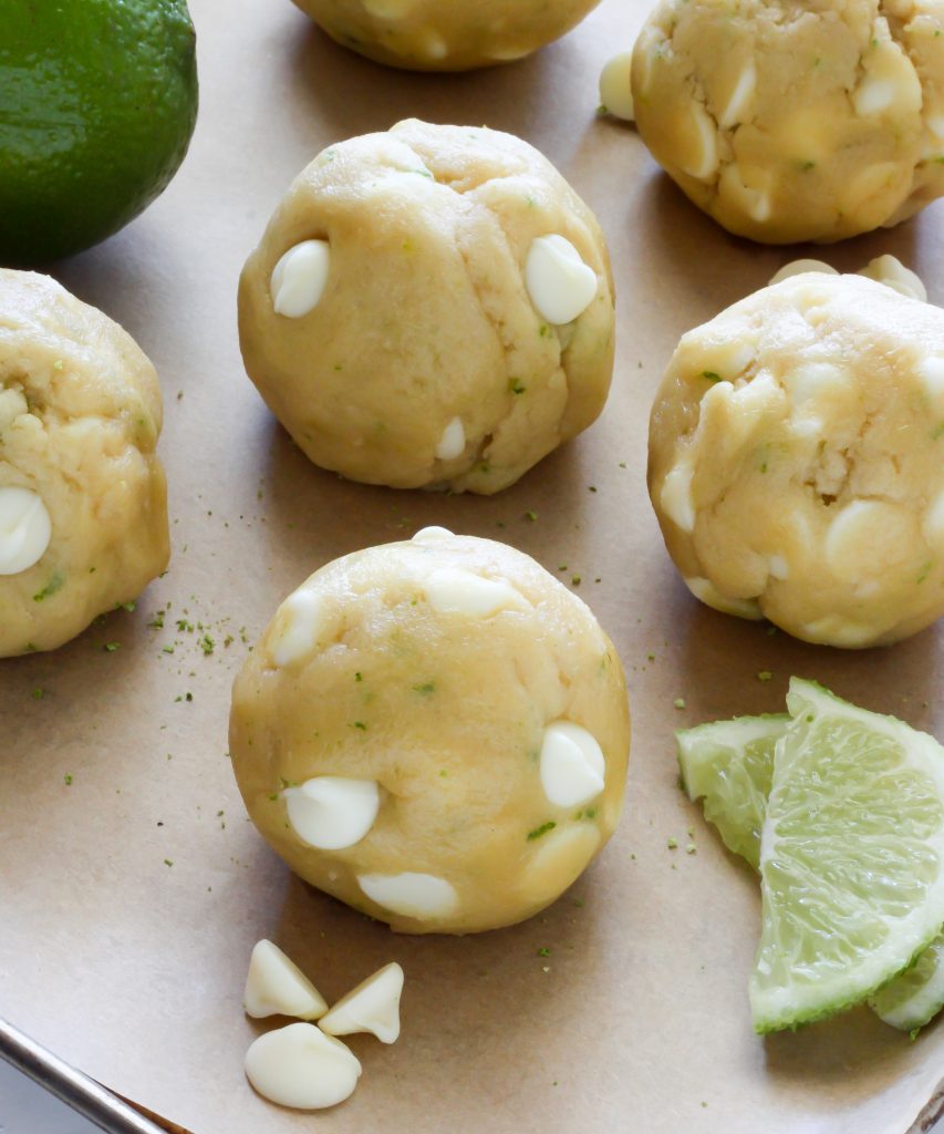 White Chocolate Coconut Key Lime Cookies