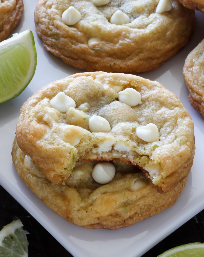 White Chocolate Coconut Key Lime Cookies