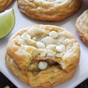 White Chocolate Coconut Key Lime Cookies
