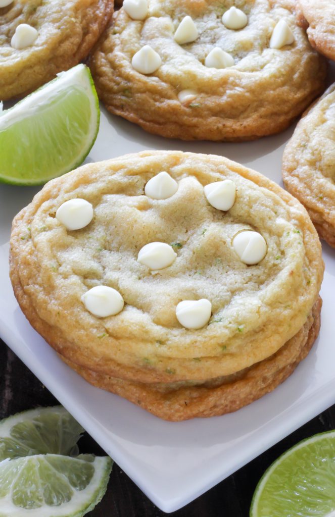 White Chocolate Coconut Key Lime Cookies