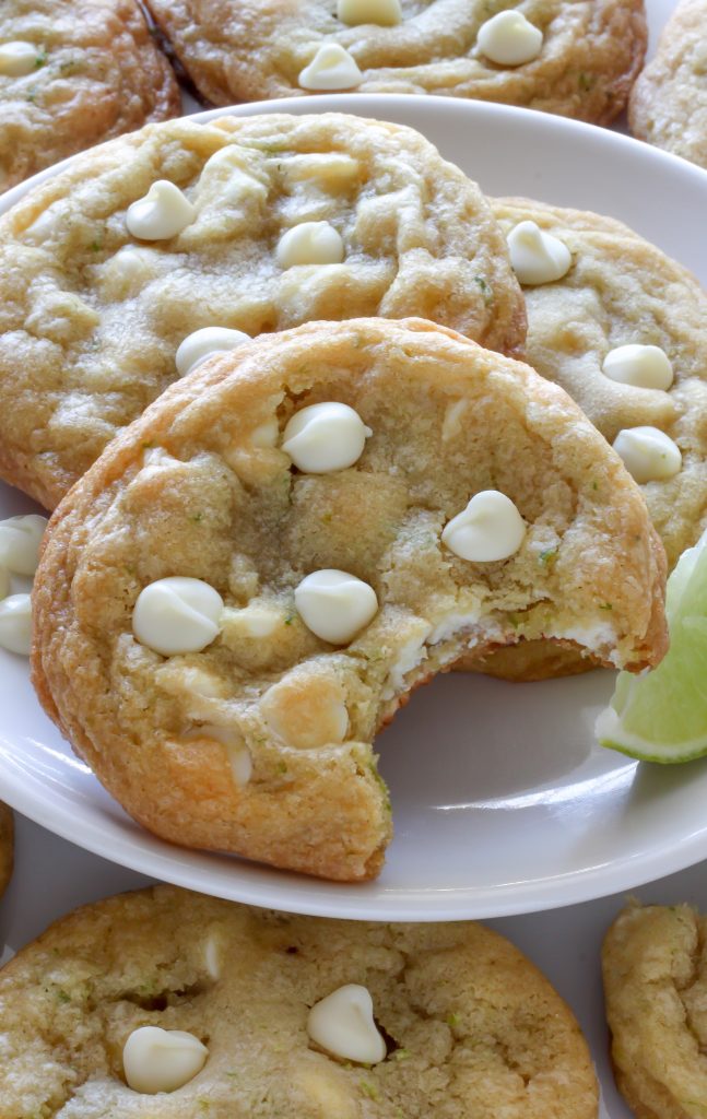 White Chocolate Coconut Key Lime Cookies