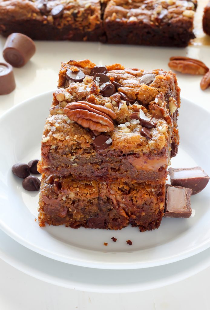 Salted Caramel Chocolate Pecan Brown Butter Blondies