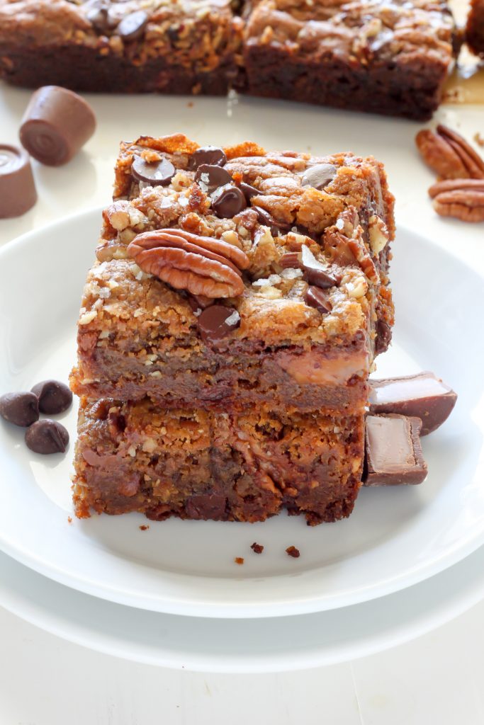 Salted Caramel Chocolate Pecan Brown Butter Blondies