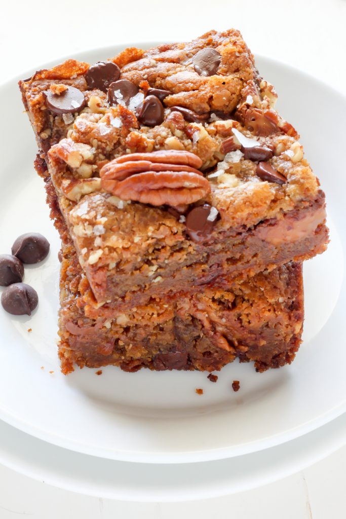 Salted Caramel Chocolate Pecan Brown Butter Blondies