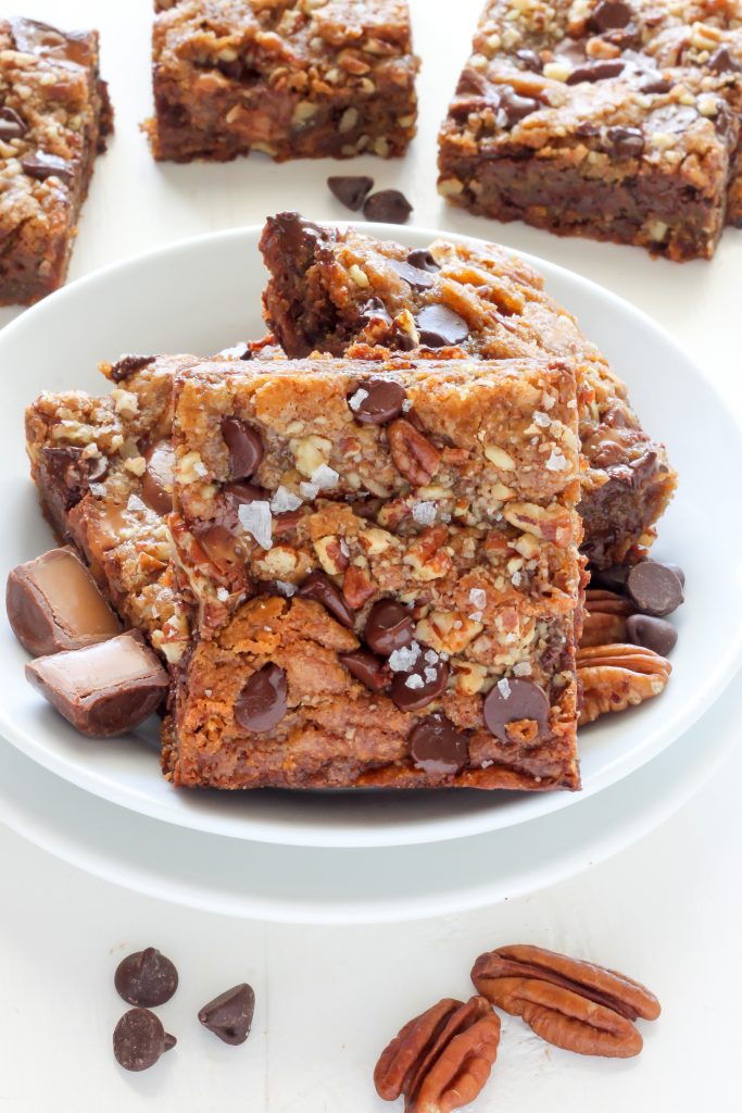 Salted Caramel Chocolate Pecan Brown Butter Blondies