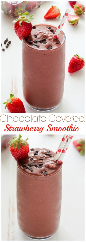 chocolate covered strawberry smoothie