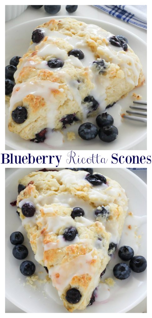 Classic and crumbly, these tender scones are made with sweet ricotta cheese and loaded with juicy blueberries! If you're a blueberry lover, you have to try these blueberry ricotta scones!!!