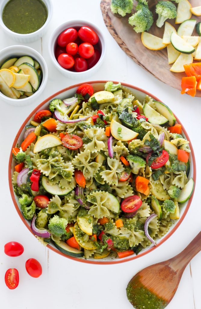 20-Minute Rainbow Veggie Pasta Salad