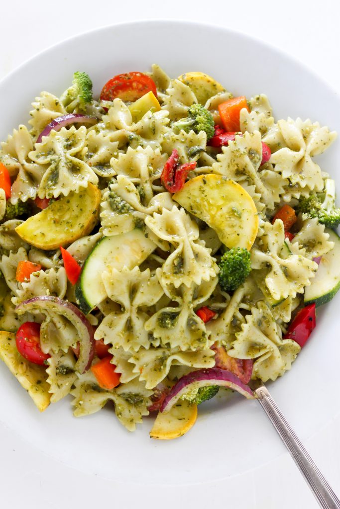 20-Minute Rainbow Veggie Pasta Salad