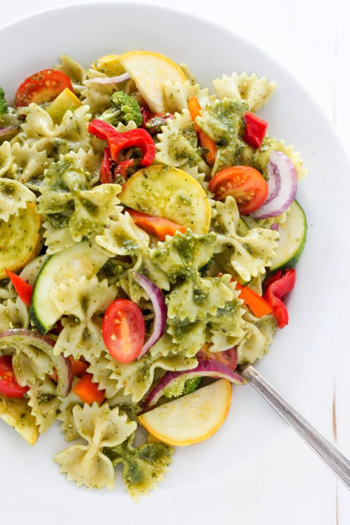 20-Minute Rainbow Veggie Pasta Salad