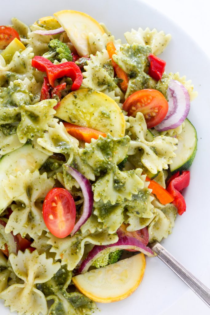 20-Minute Rainbow Veggie Pasta Salad