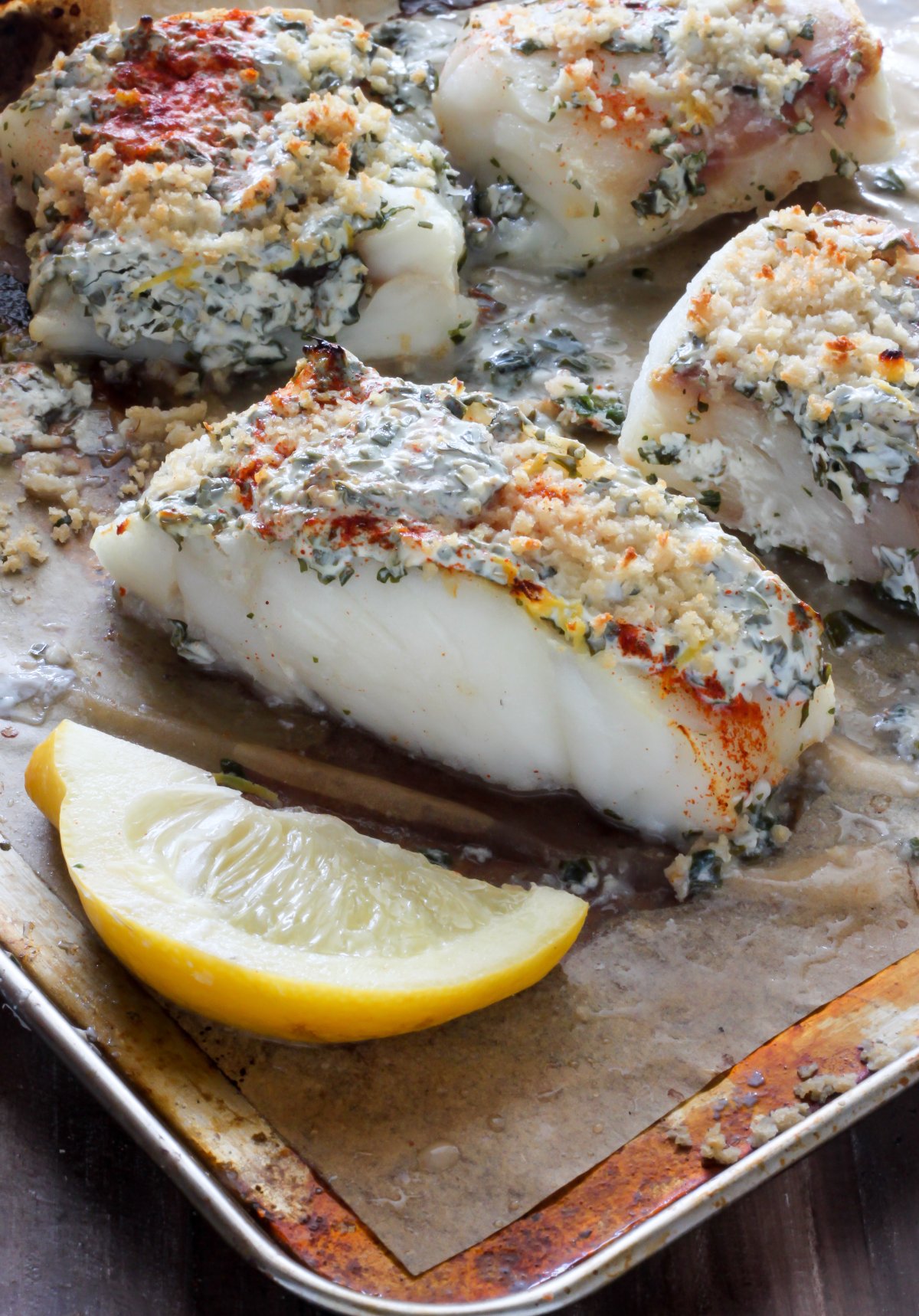 20 Minute Lemon Garlic and Herb Baked Cod Baker by Nature