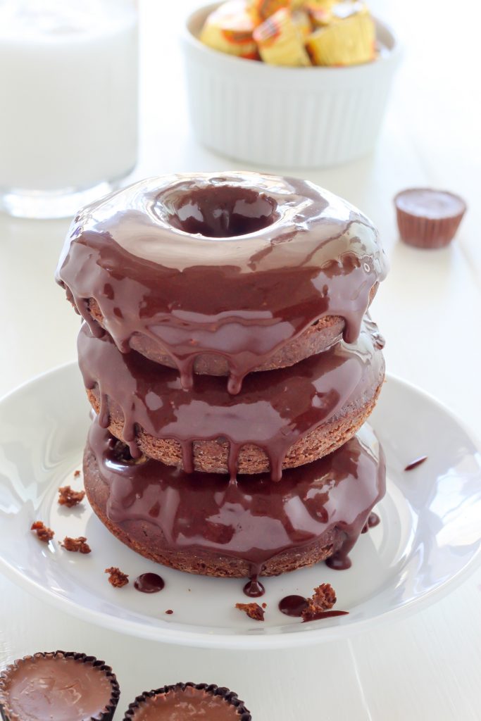 Double Chocolate Peanut Butter Cup Donuts