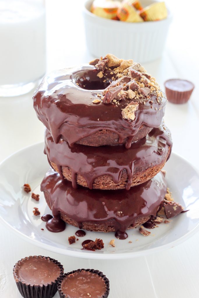 Double Chocolate Peanut Butter Cup Donuts