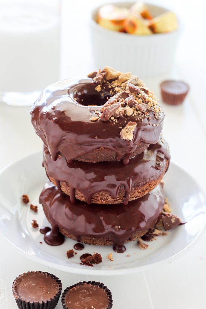 Double Chocolate Peanut Butter Cup Donuts