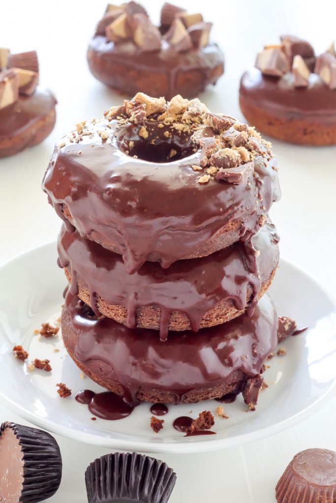 Double Chocolate Peanut Butter Cup Donuts