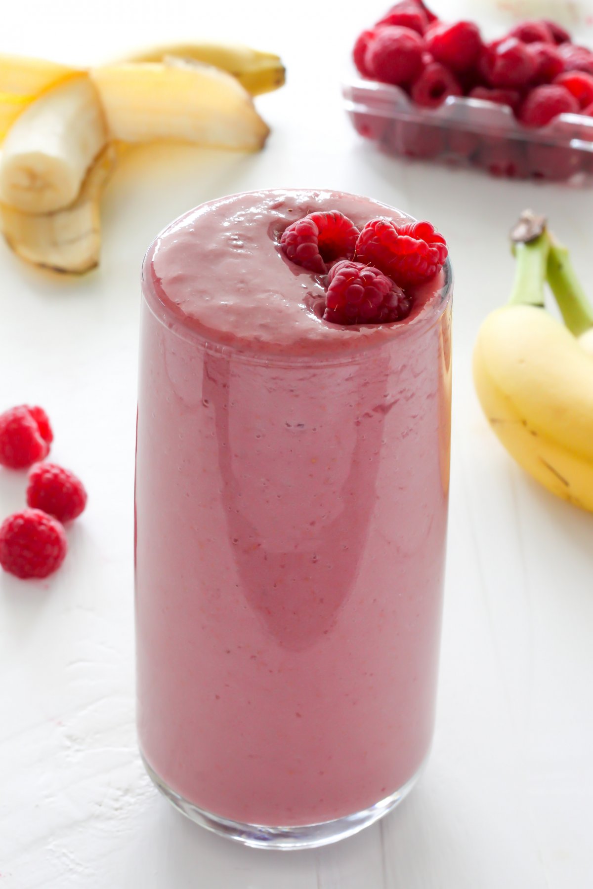 Raspberry Banana Smoothie - Baker by Nature
