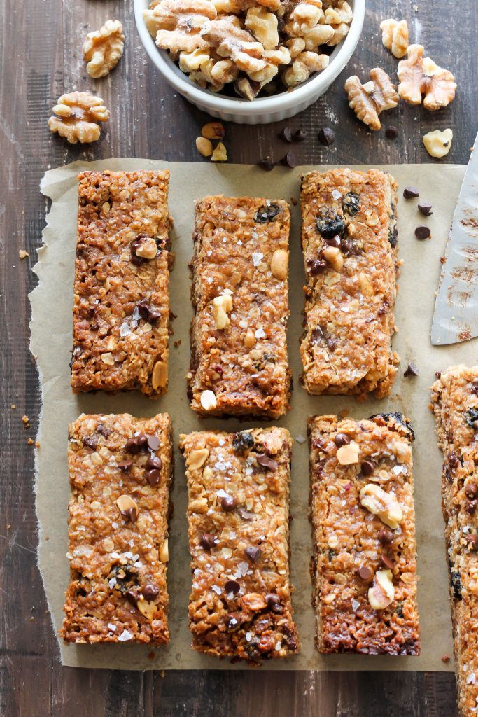 Sweet and Salty Chocolate Peanut Butter Granola Bars