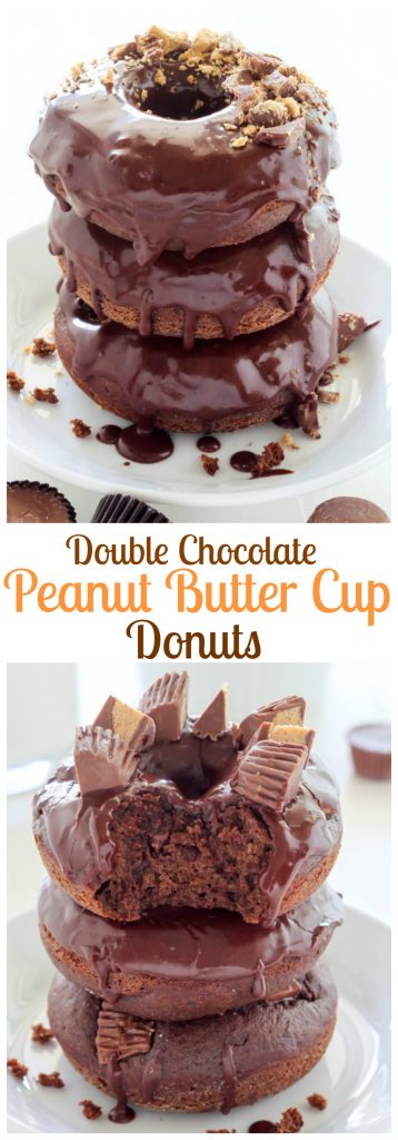 Double Chocolate Peanut Butter Cup Donuts