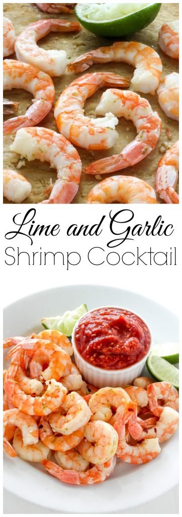 Roasted Lime and Garlic Shrimp Cocktail