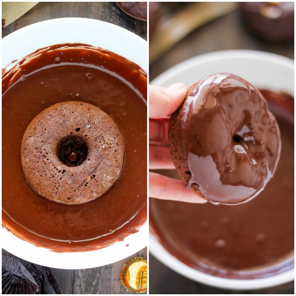 Double Chocolate Peanut Butter Cup Donuts