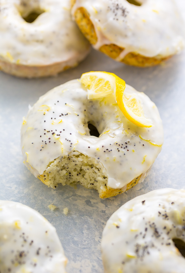 Homemade Lemon Poppy Seed Donuts are soft, fluffy, and sunshiny sweet! Baked, not fried, this recipe is ready in just 20 minutes. 