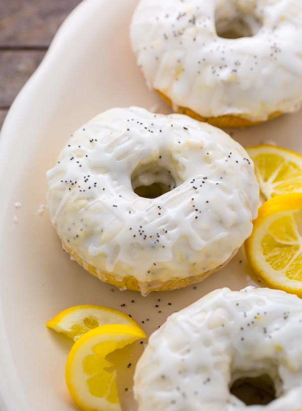 Homemade Lemon Poppy Seed Donuts are soft, fluffy, and sunshiny sweet! Baked, not fried, this recipe is ready in just 20 minutes. 