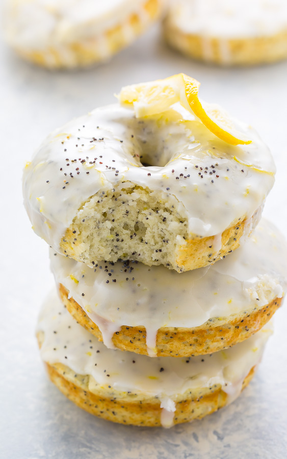 Homemade Lemon Poppy Seed Donuts are soft, fluffy, and sunshiny sweet! Baked, not fried, this recipe is ready in just 20 minutes. 