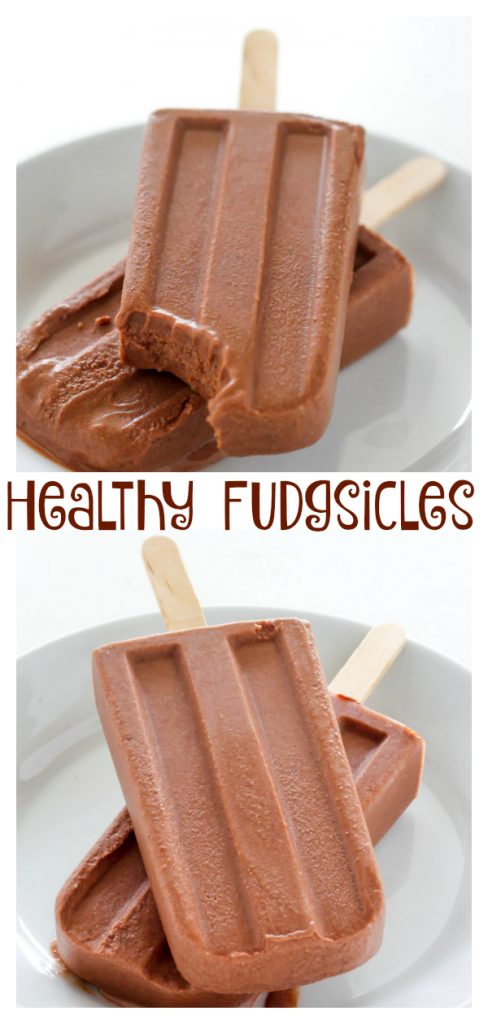 Healthy Greek Yogurt Chocolate Fudge Pops - Baker by Nature